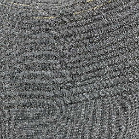 White House Black Market Asymmetric Drape Sleeve Shimmer Sweater Size M - Picture 12 of 16